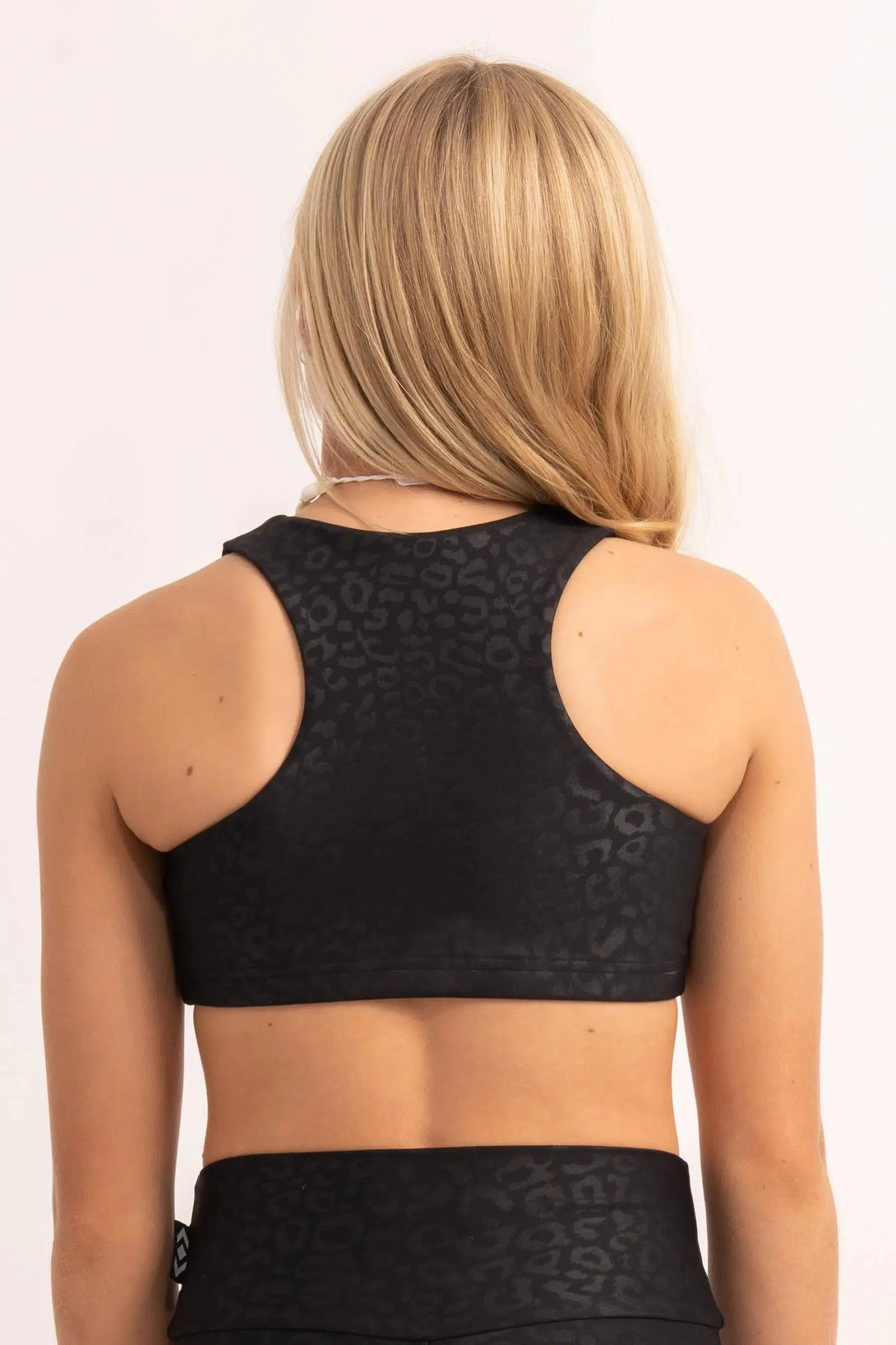 Performance Kids Crop Top - Black Exotic Touch Jag-Activewear-Exoticathletica