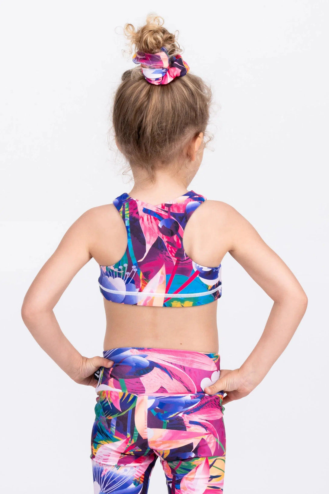 Performance Kids Crop Top - Down The Garden Path-Activewear-Exoticathletica