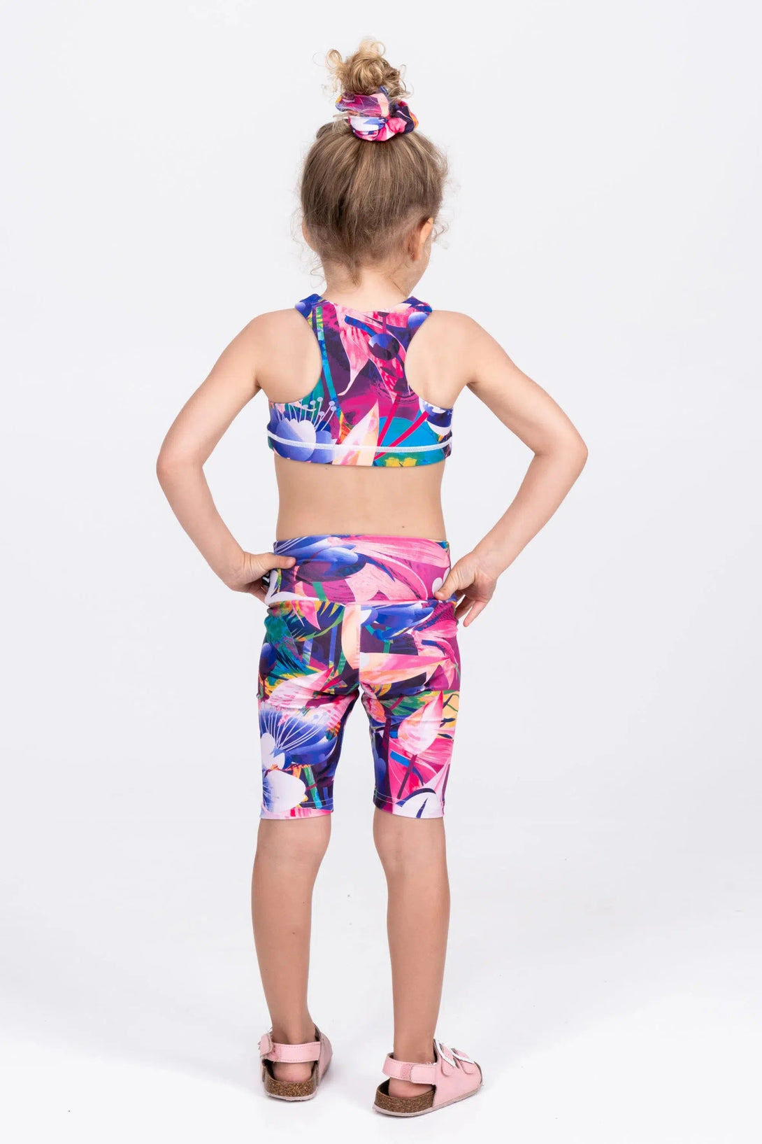 Performance Kids Crop Top - Down The Garden Path-Activewear-Exoticathletica