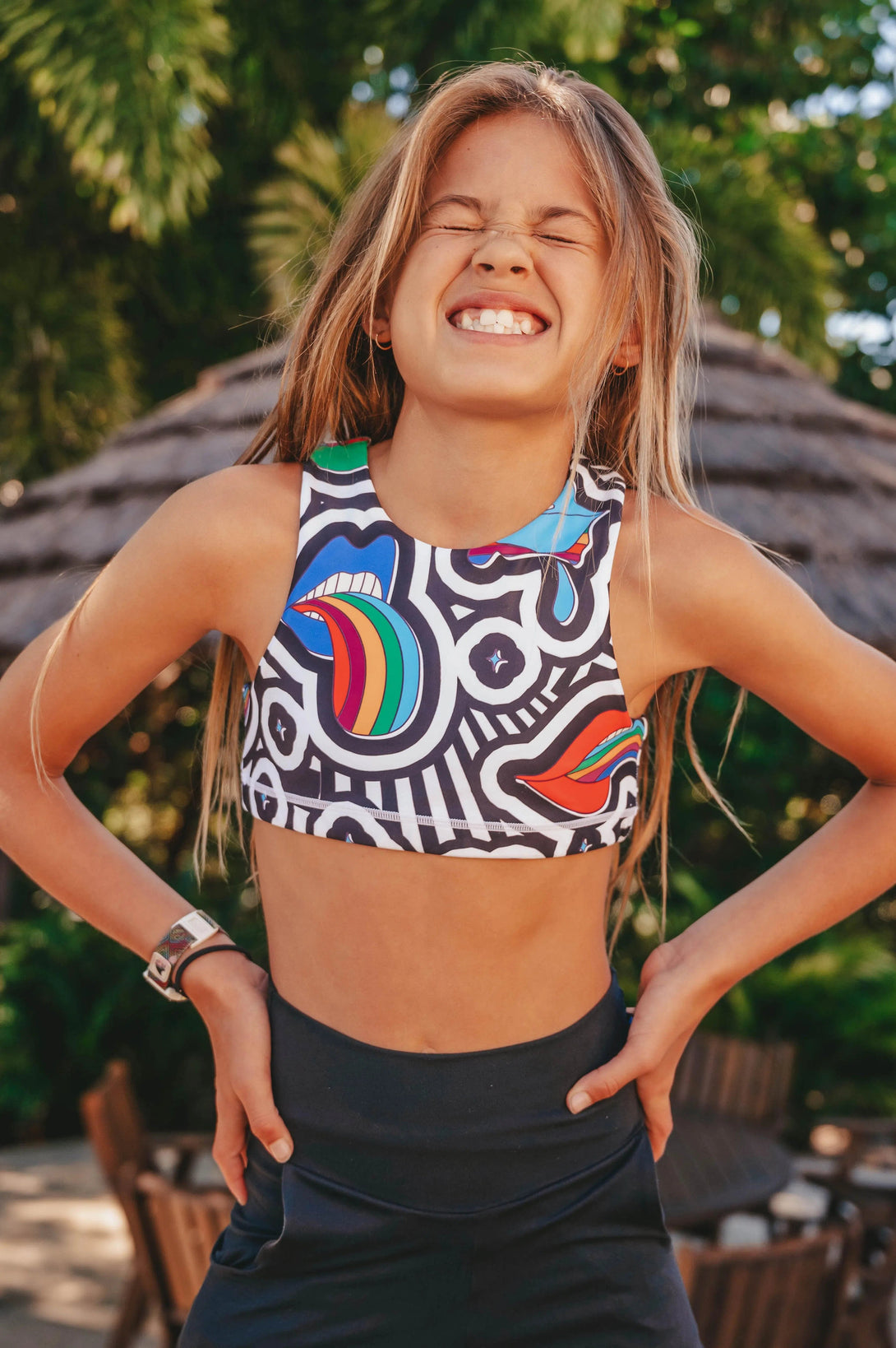 Performance Kids Crop Top - Excuse My French-Activewear-Exoticathletica