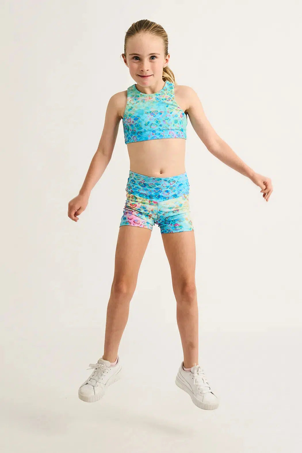 Performance Kids Crop Top - Mermaid Jag-Activewear-Exoticathletica