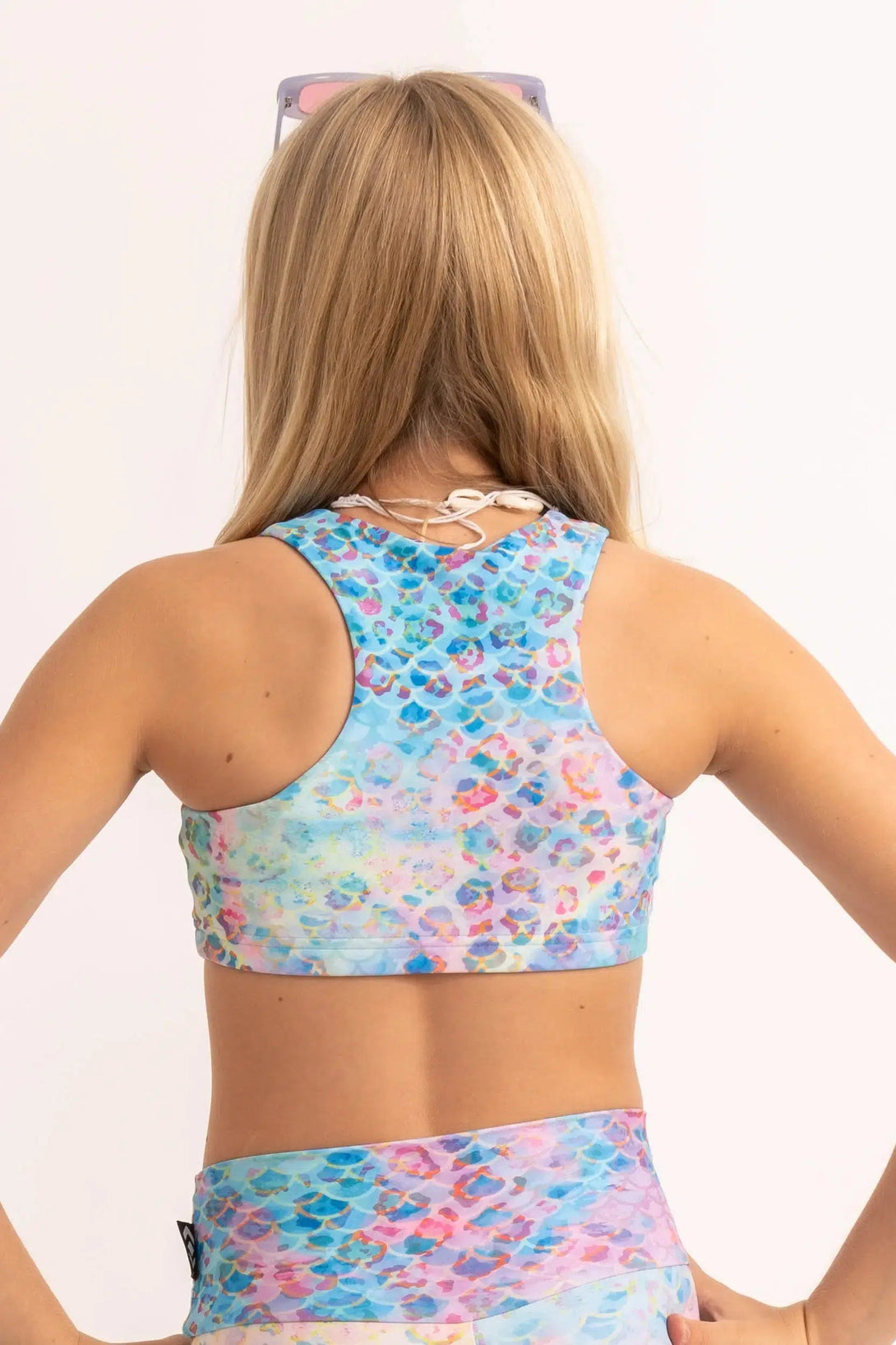 Performance Kids Crop Top - Mermaid Jag-Activewear-Exoticathletica