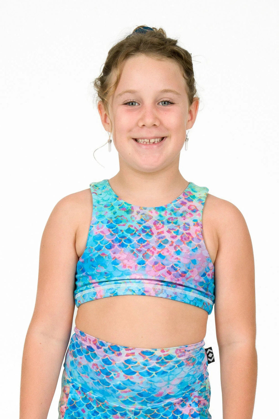 Performance Kids Crop Top - Mermaid Jag-Activewear-Exoticathletica