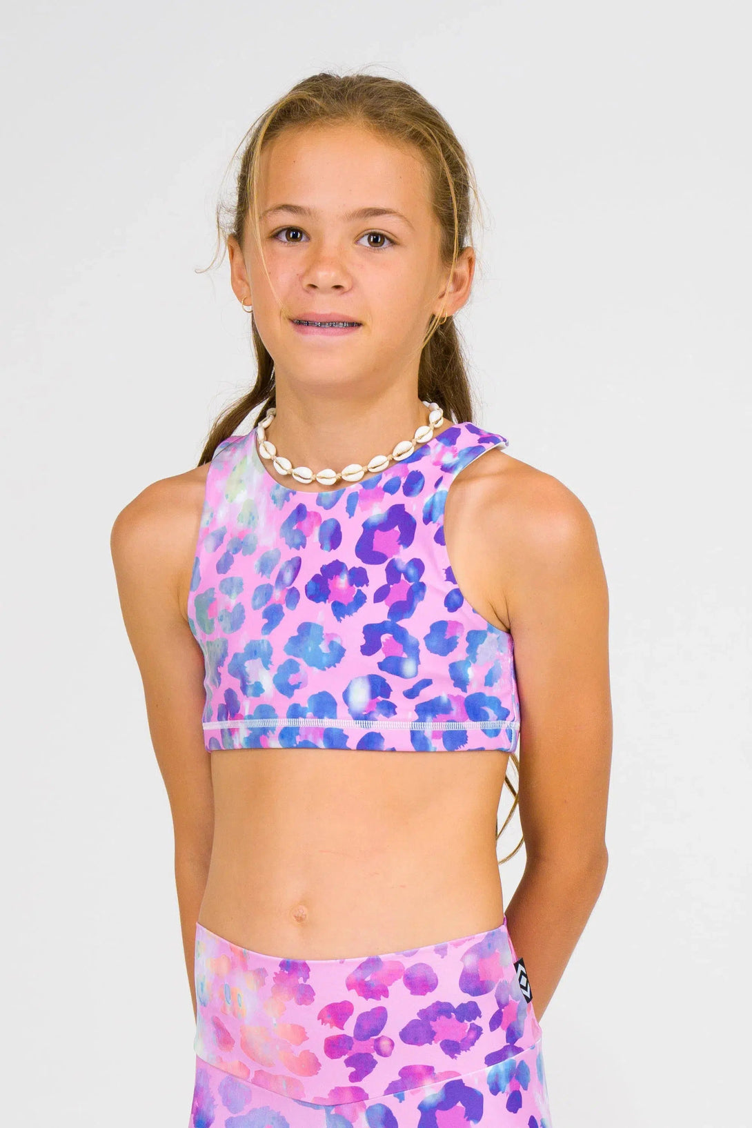 Performance Kids Crop Top - Rainbow Jag-Activewear-Exoticathletica