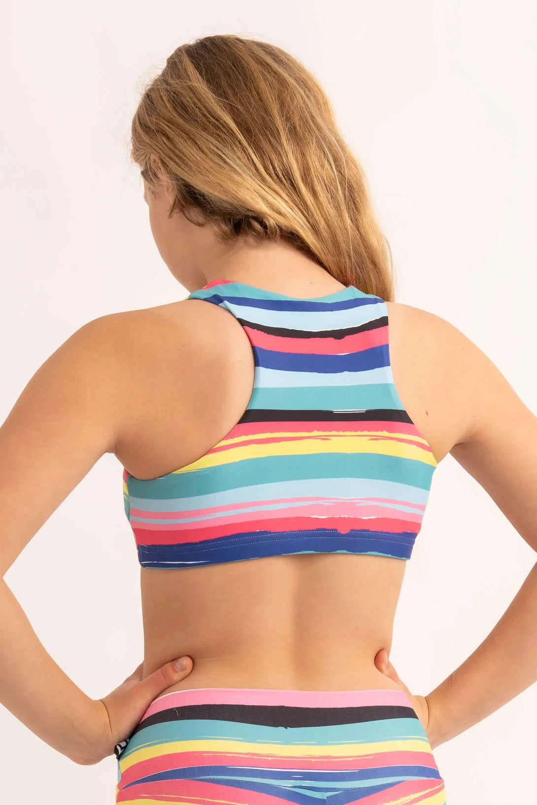 Performance Kids Crop Top - Rainbow Runway-Activewear-Exoticathletica