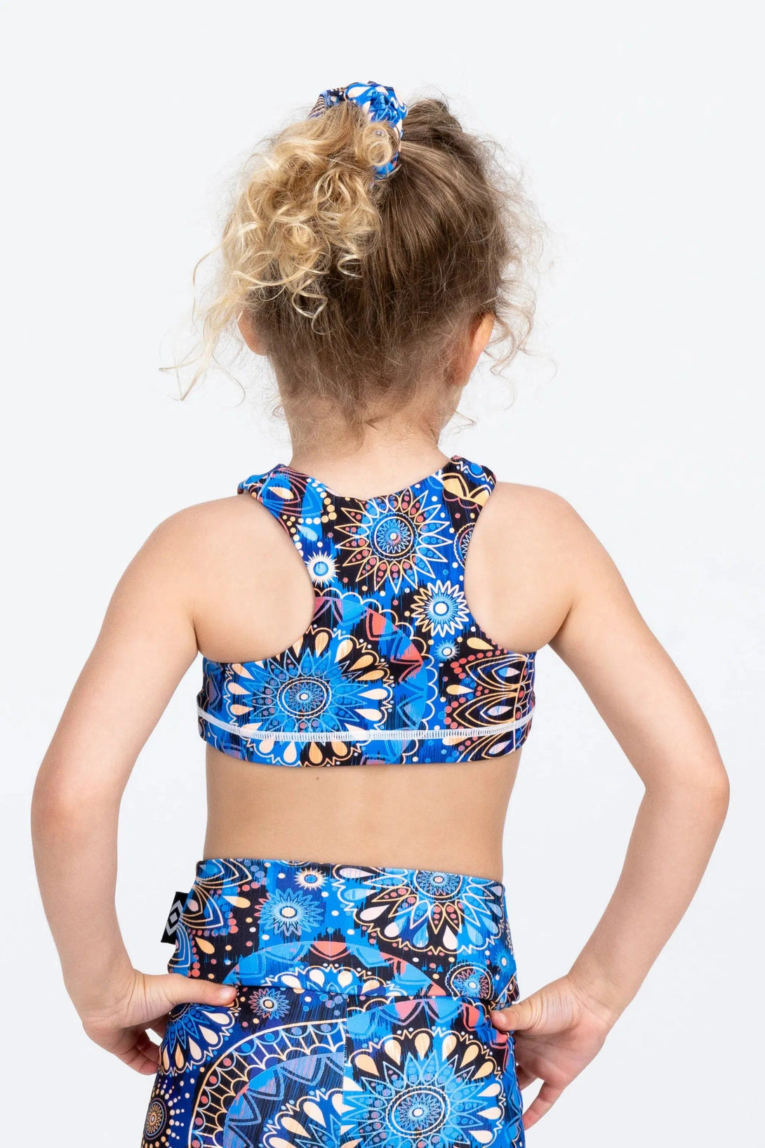 Performance Kids Crop Top - Sundial Me Up Blue-Activewear-Exoticathletica