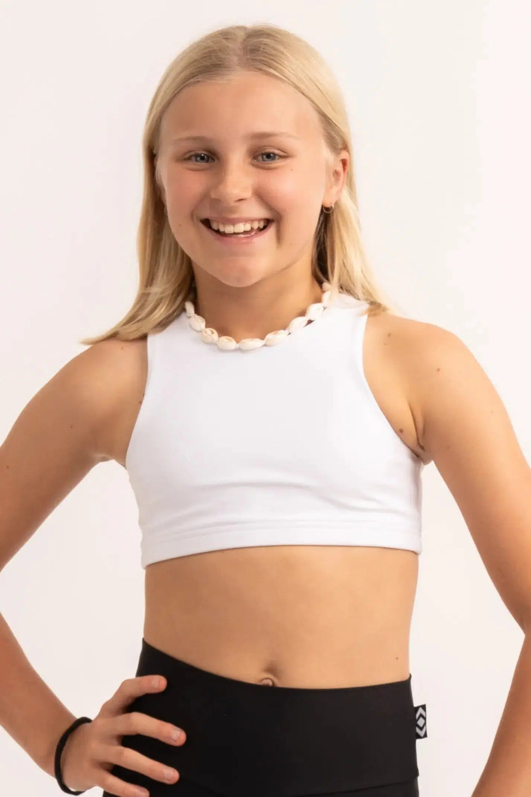 Performance Kids Crop Top - White-75818323-Activewear-Exoticathletica