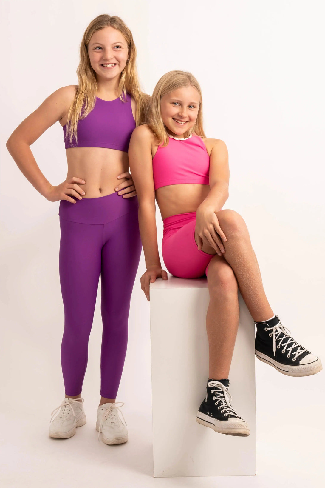 Performance Kids Leggings - Purple-Activewear-Exoticathletica