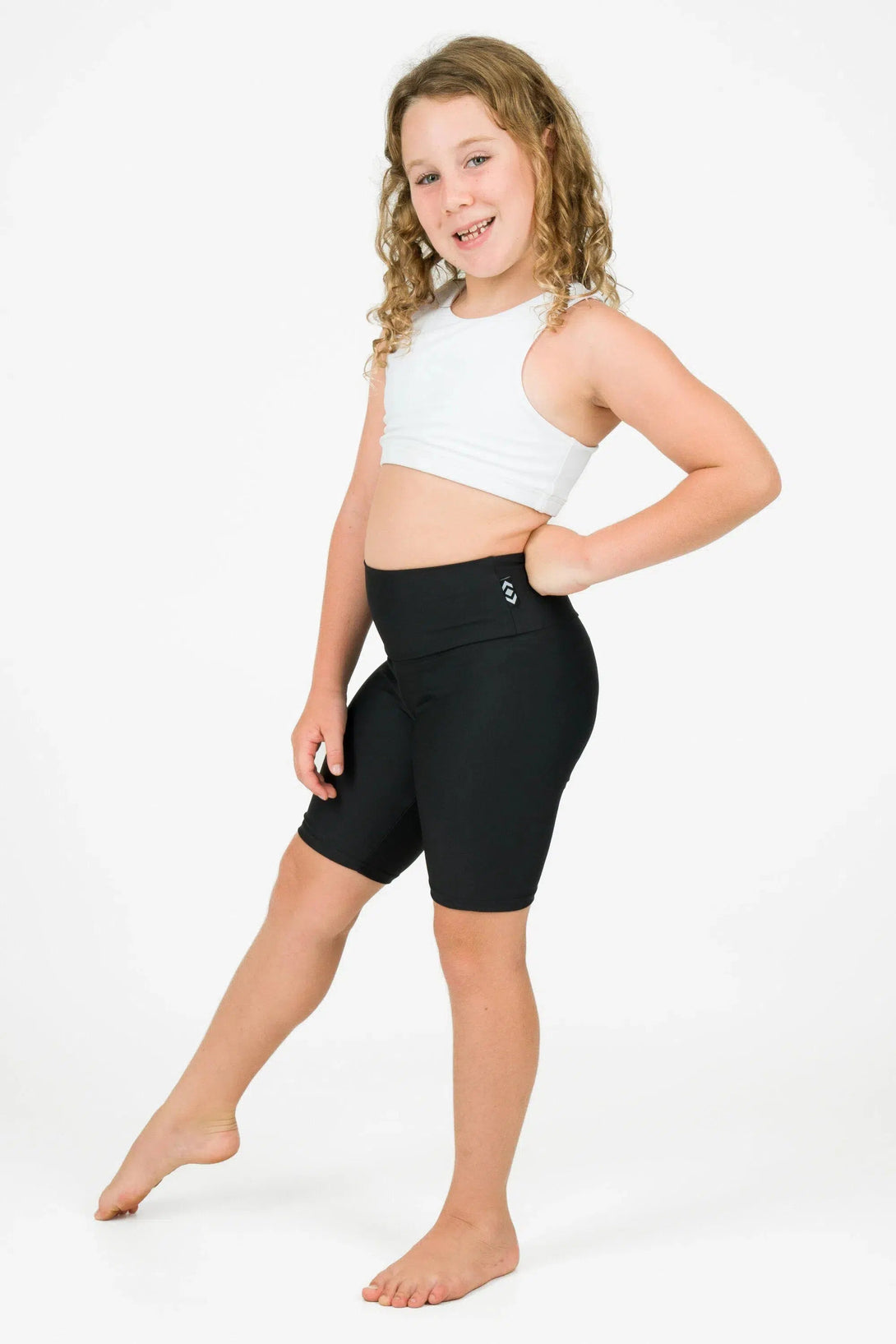 Performance Kids Long Shorts - Black-Activewear-Exoticathletica