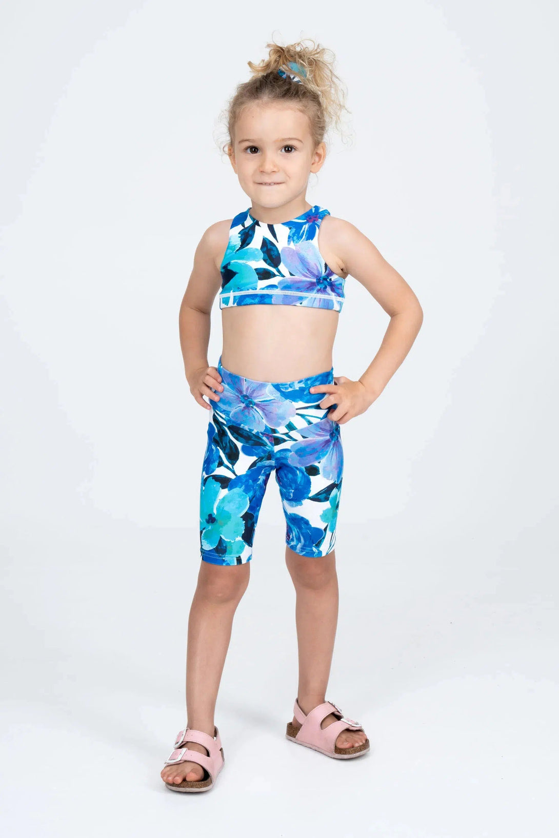 Performance Kids Long Shorts - Late Bloomer Blue-Activewear-Exoticathletica