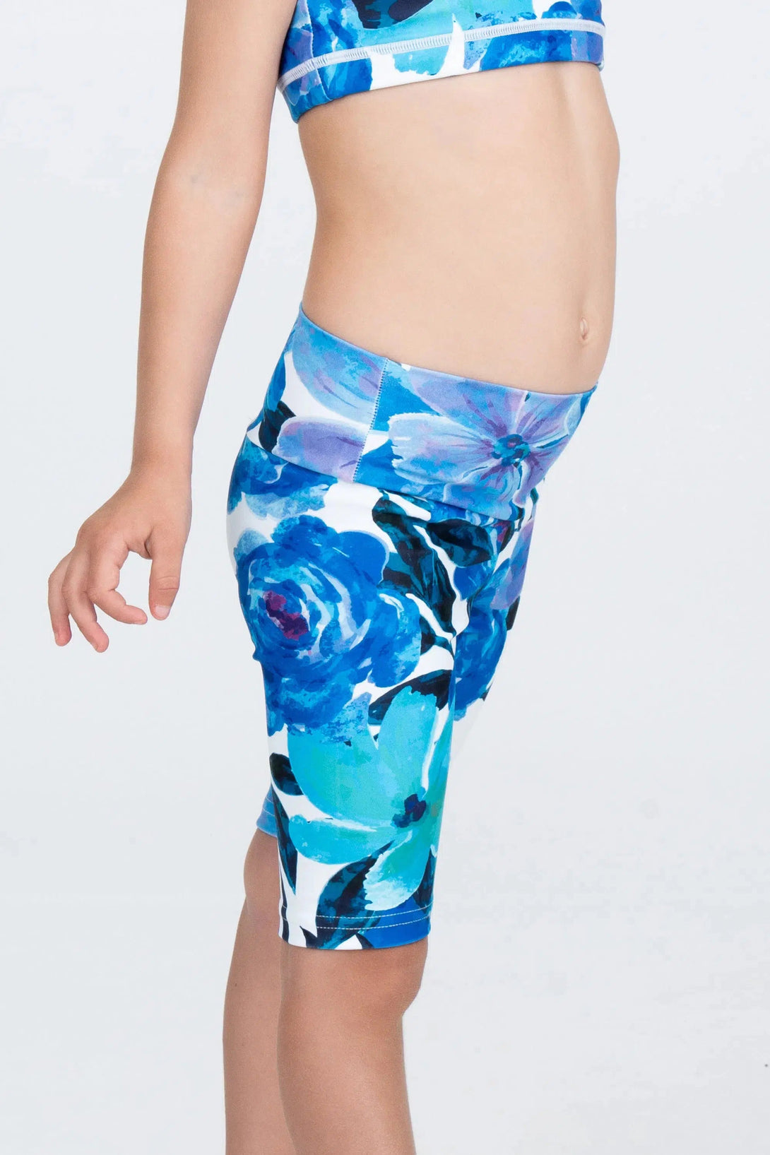 Performance Kids Long Shorts - Late Bloomer Blue-Activewear-Exoticathletica