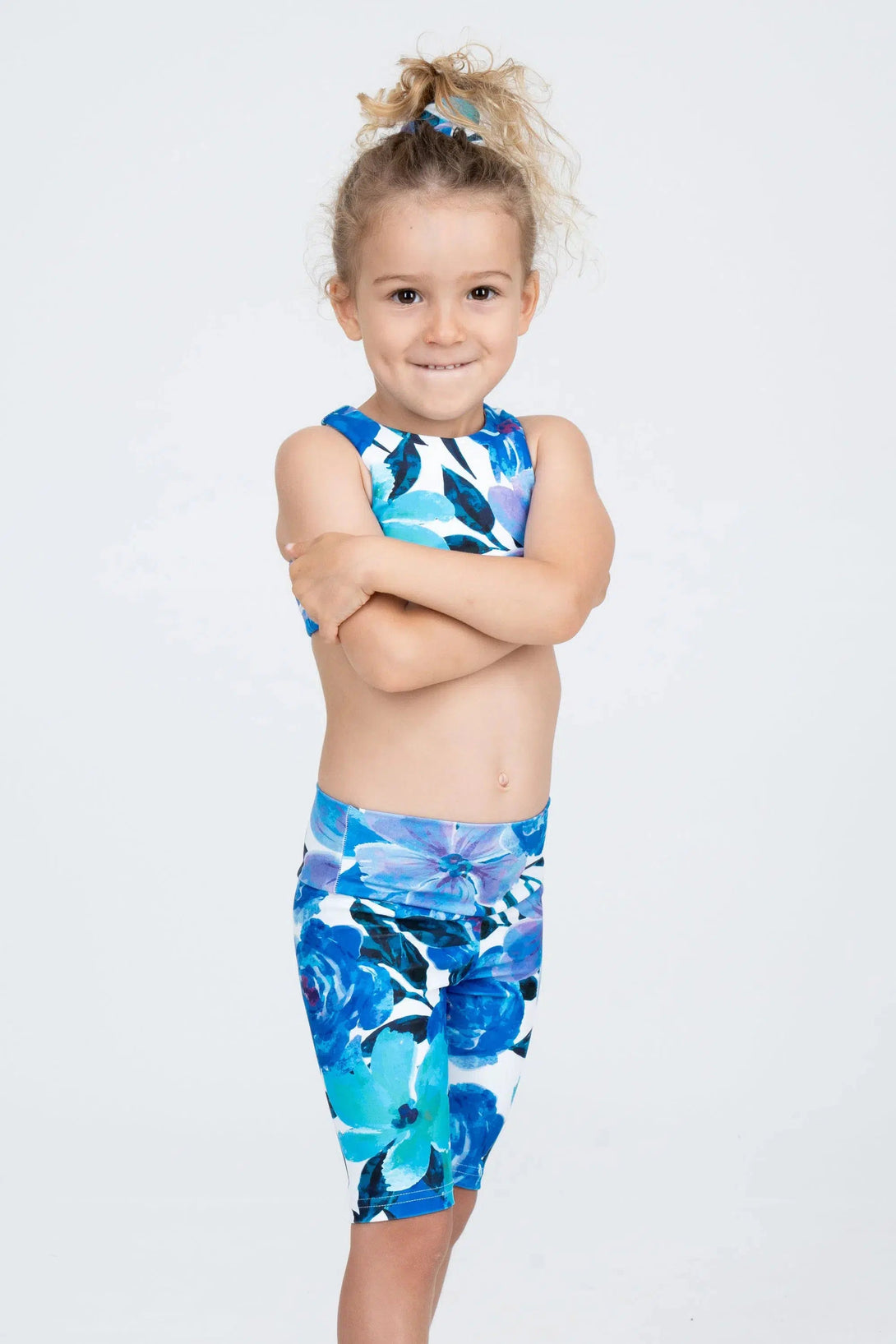 Performance Kids Long Shorts - Late Bloomer Blue-Activewear-Exoticathletica