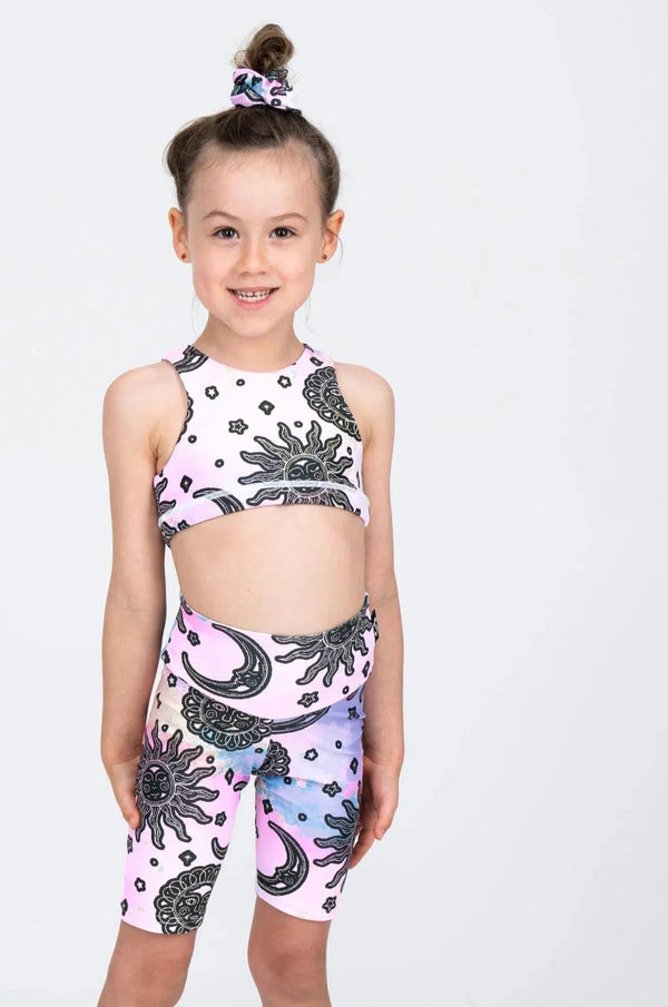 Performance Kids Long Shorts - Solar Sister-Activewear-Exoticathletica