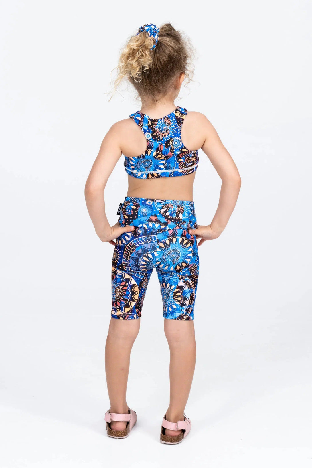 Performance Kids Long Shorts - Sundial Me Up Blue-Activewear-Exoticathletica