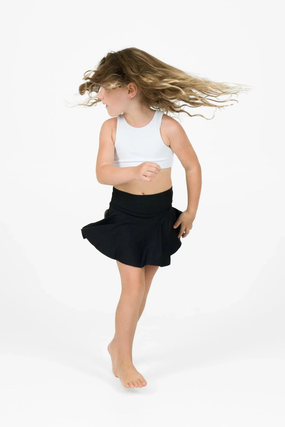 Performance Kids Simple Skort - Black-Activewear-Exoticathletica