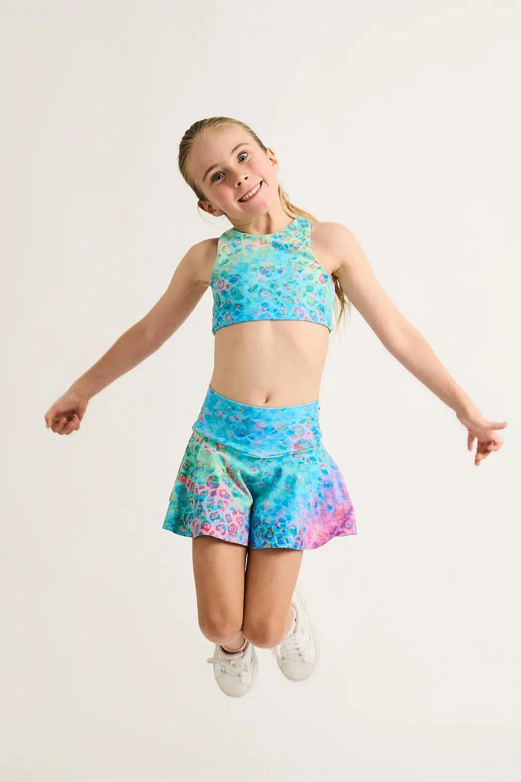 Performance Kids Simple Skort - Mermaid Jag-Activewear-Exoticathletica