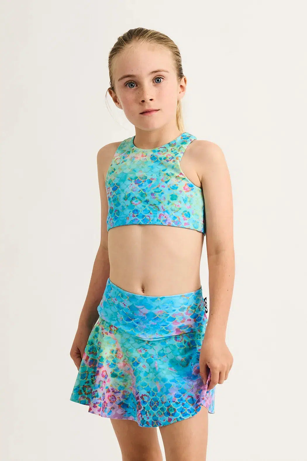 Performance Kids Simple Skort - Mermaid Jag-Activewear-Exoticathletica