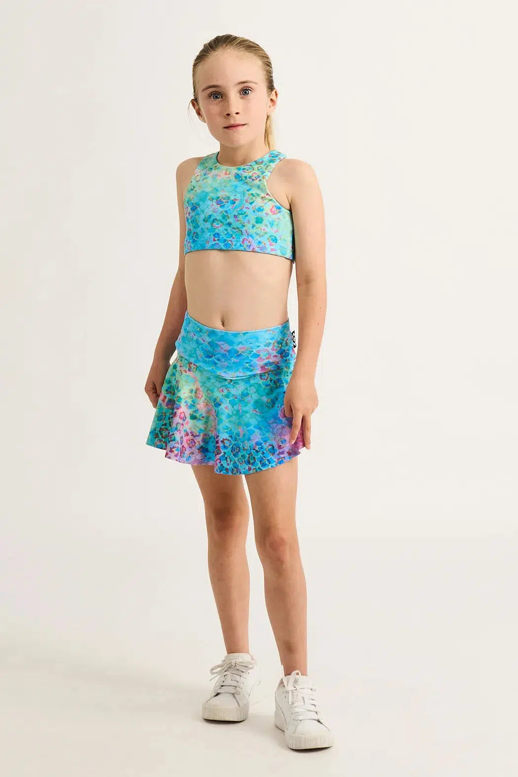 Performance Kids Simple Skort - Mermaid Jag-Activewear-Exoticathletica