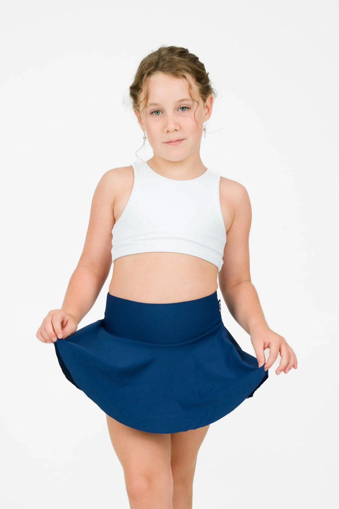 Performance Kids Simple Skort - Navy-Activewear-Exoticathletica