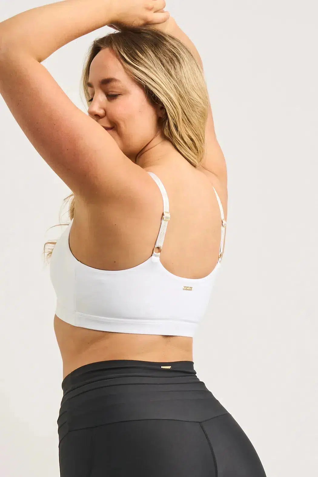 Performance Luxe Bralette Crop - White-Activewear-Exoticathletica