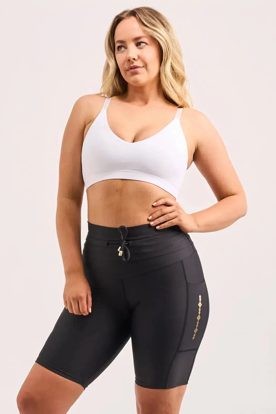 Performance Luxe Bralette Crop - White-Activewear-Exoticathletica