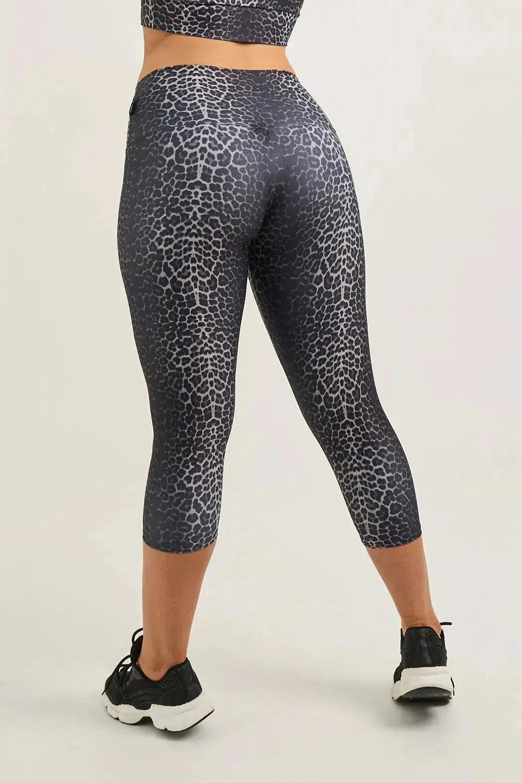 Performance Luxe High Waisted Capri Leggings - Jag Swag Black-Activewear-Exoticathletica