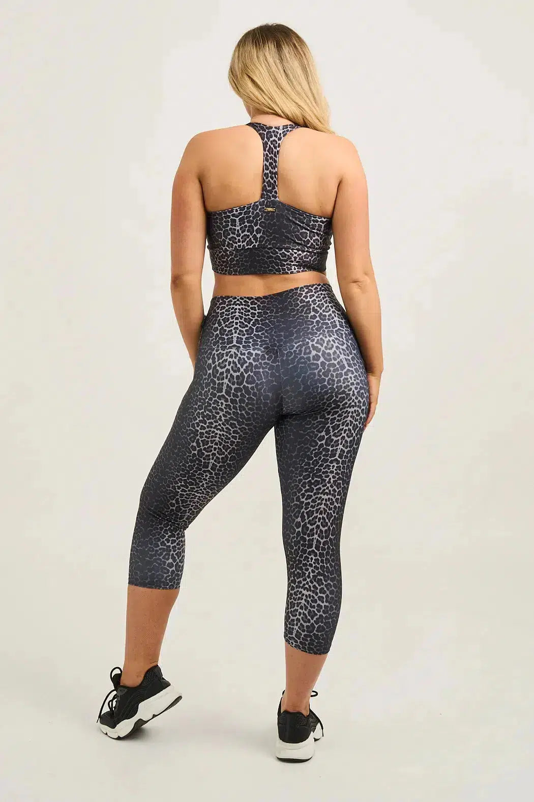 Performance Luxe High Waisted Capri Leggings - Jag Swag Black-Activewear-Exoticathletica