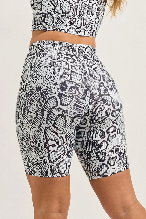 Performance Luxe Panel Pocket Drawstring Long Shorts - Medusa Mono-Activewear-Exoticathletica