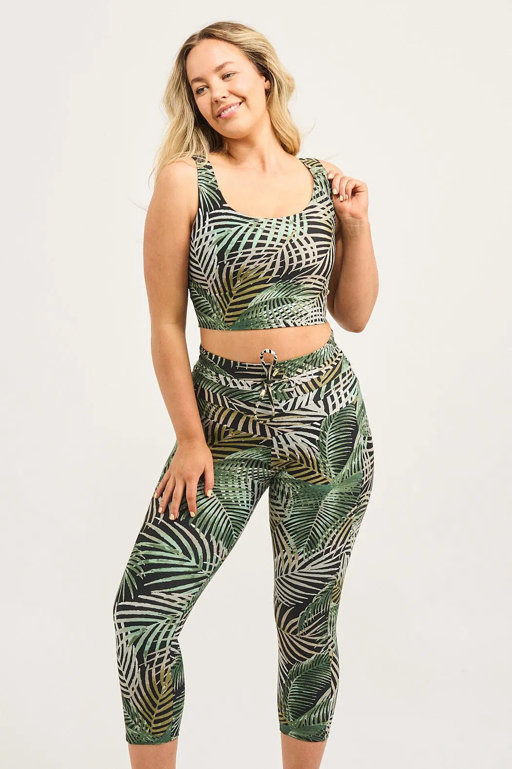 Performance Luxe Scoop Neck Comfort Crop Top - So Frond Of You-Activewear-Exoticathletica