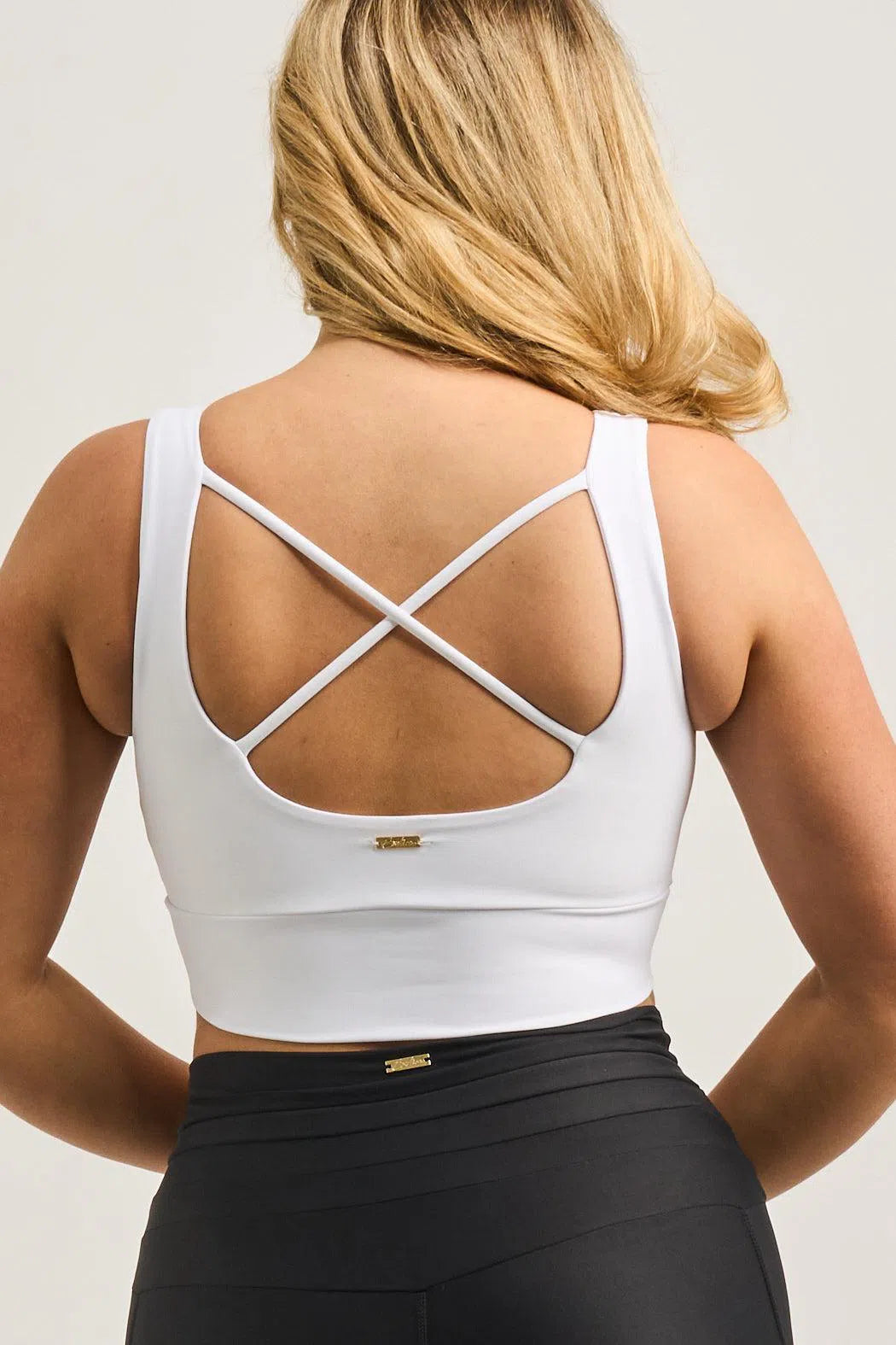 Performance Luxe Scoop Neck Comfort Crop Top - White-9358328346913-Activewear-Exoticathletica