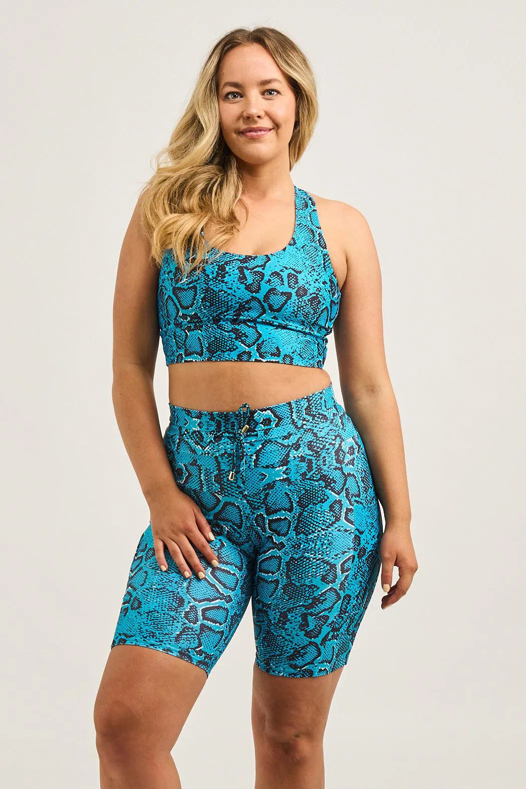 Performance Luxe T Back Comfort Crop Top - Medusa Jade-Activewear-Exoticathletica