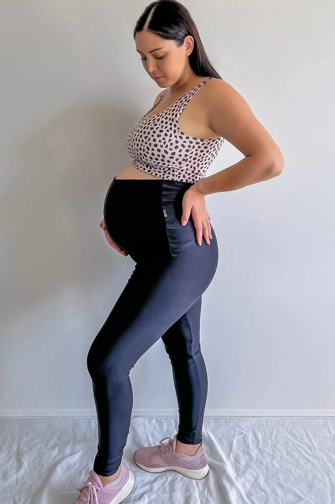 Performance Maternity Leggings - Black-Activewear-Exoticathletica