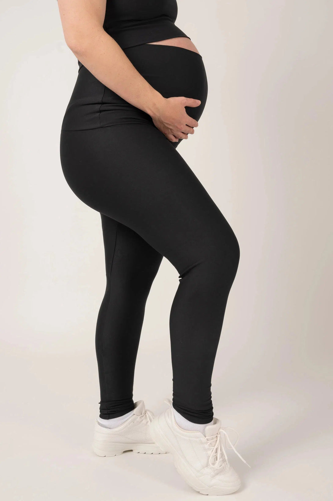 Performance Maternity Leggings - Black-Activewear-Exoticathletica