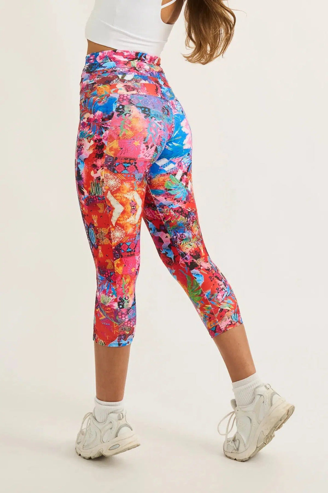 Performance Panel Pocket Drawstring Capri Leggings - Believe The Hype-Activewear-Exoticathletica