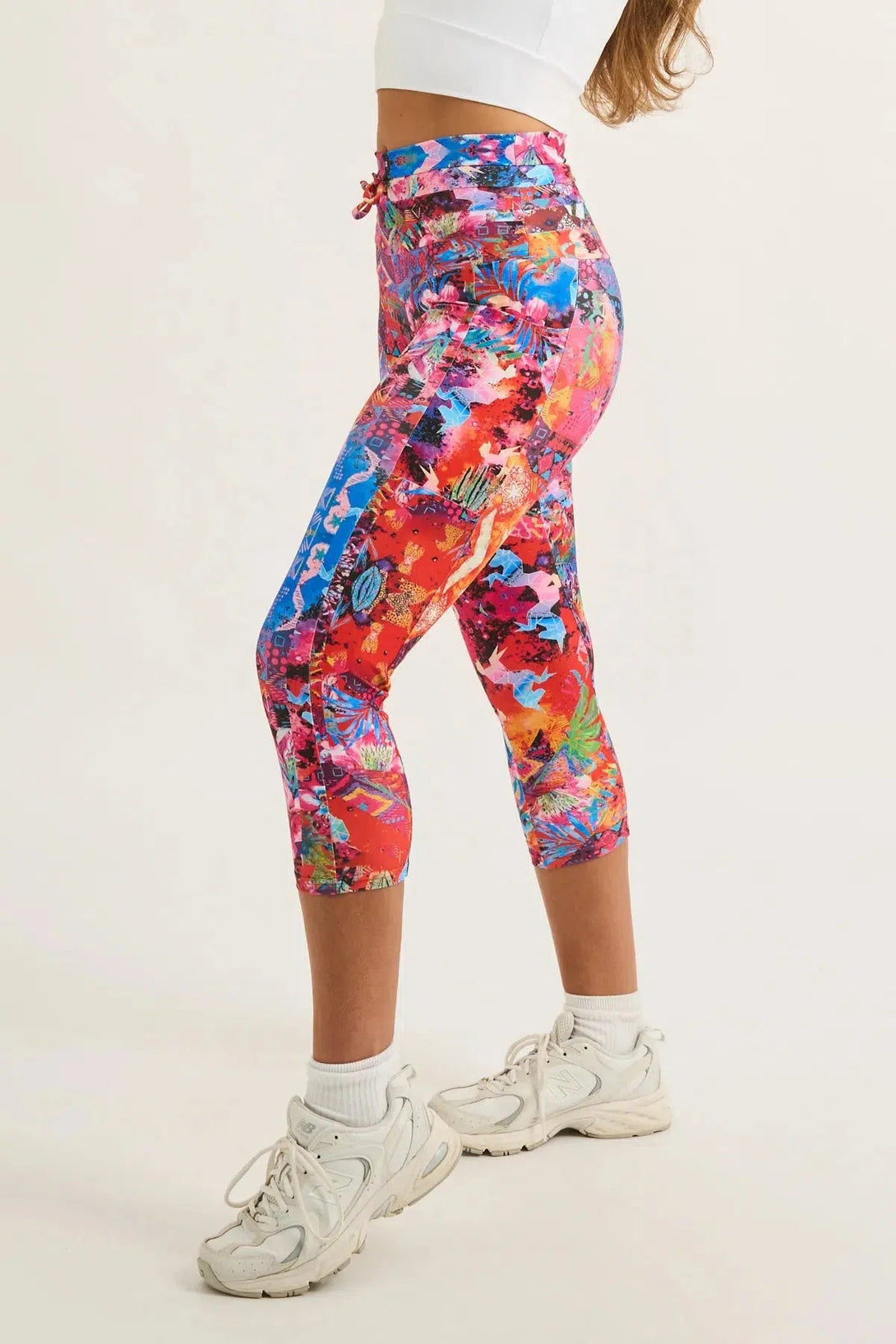 Performance Panel Pocket Drawstring Capri Leggings - Believe The Hype-Activewear-Exoticathletica