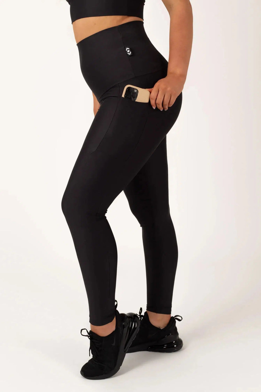 Black Panel Pocket Extra High Waisted Leggings Performance Exoticathletica