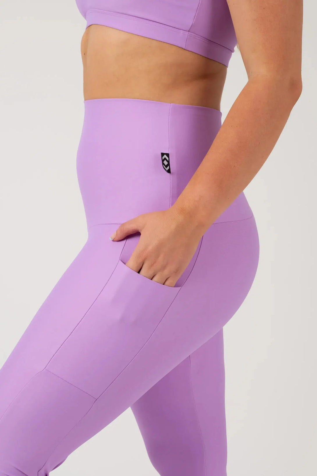 Performance Panel Pocket Extra High Waisted Leggings - Lilac-Activewear-Exoticathletica