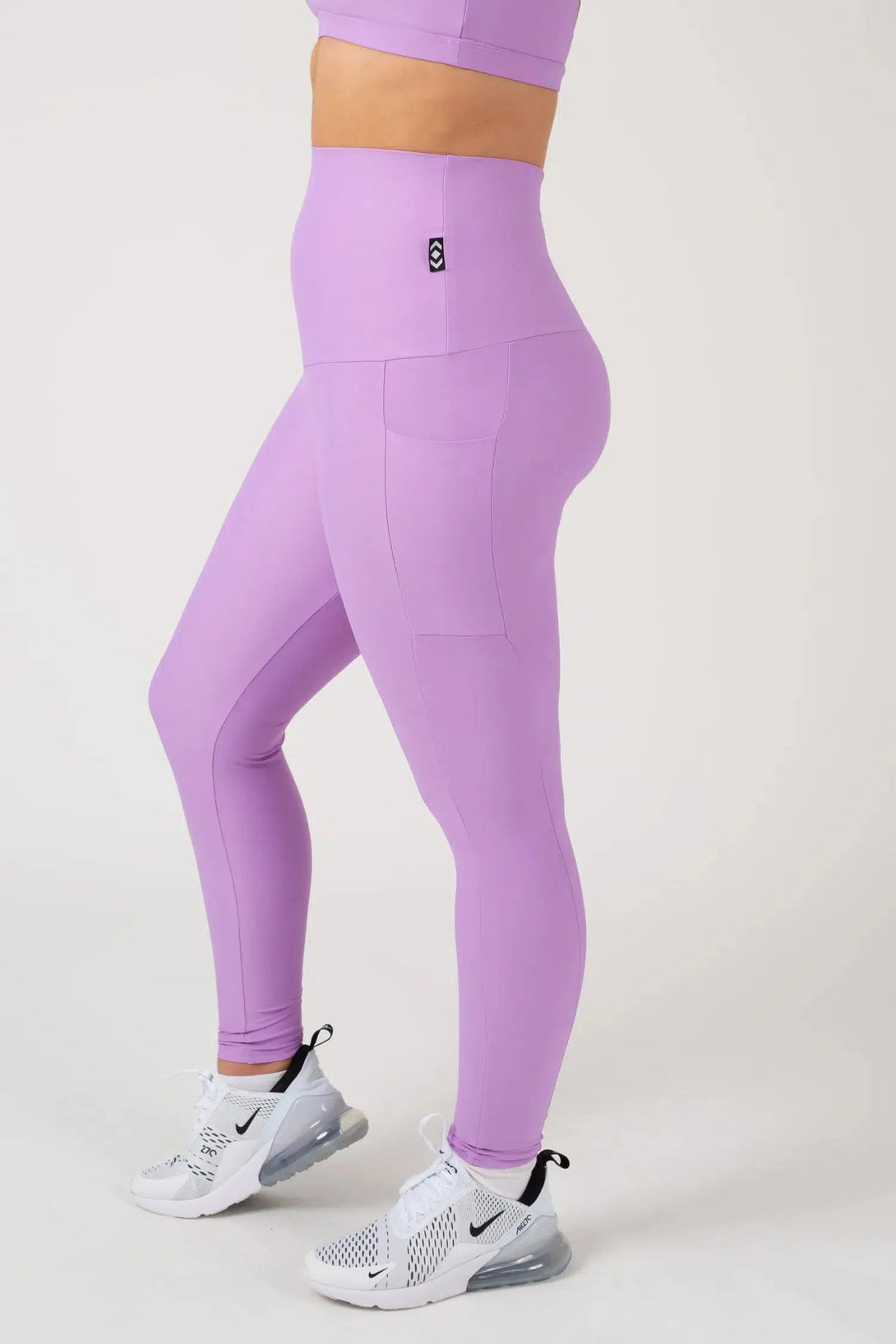 Performance Panel Pocket Extra High Waisted Leggings - Lilac-Activewear-Exoticathletica