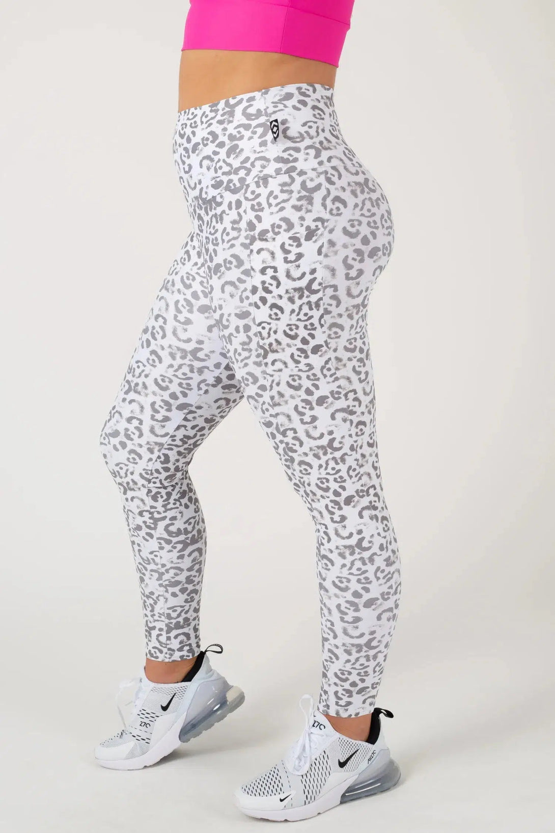 Performance Panel Pocket High Waisted Leggings - Snow Jag-Activewear-Exoticathletica