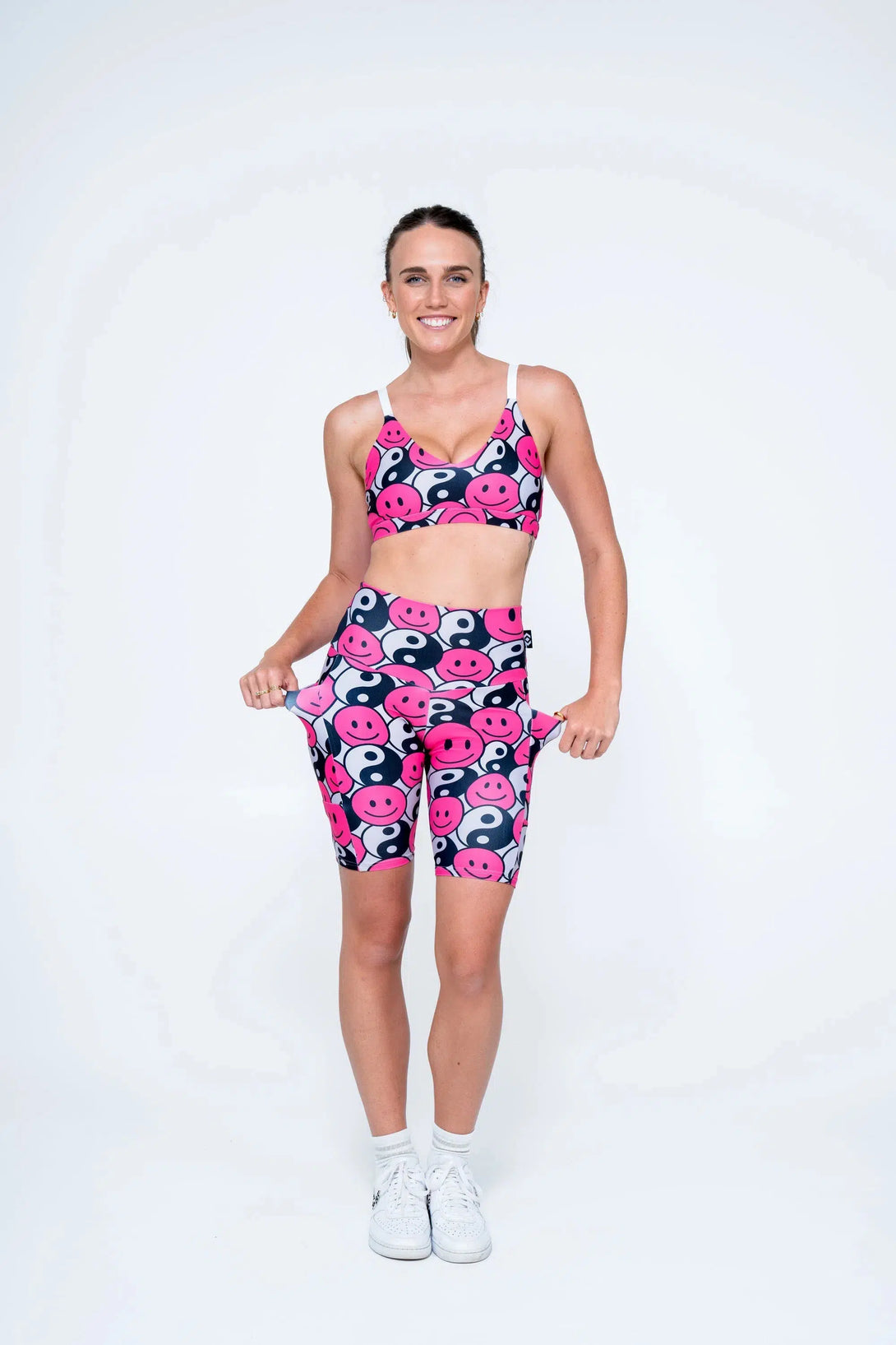 Performance Panel Pocket High Waisted Long Shorts - Brightside-Activewear-Exoticathletica