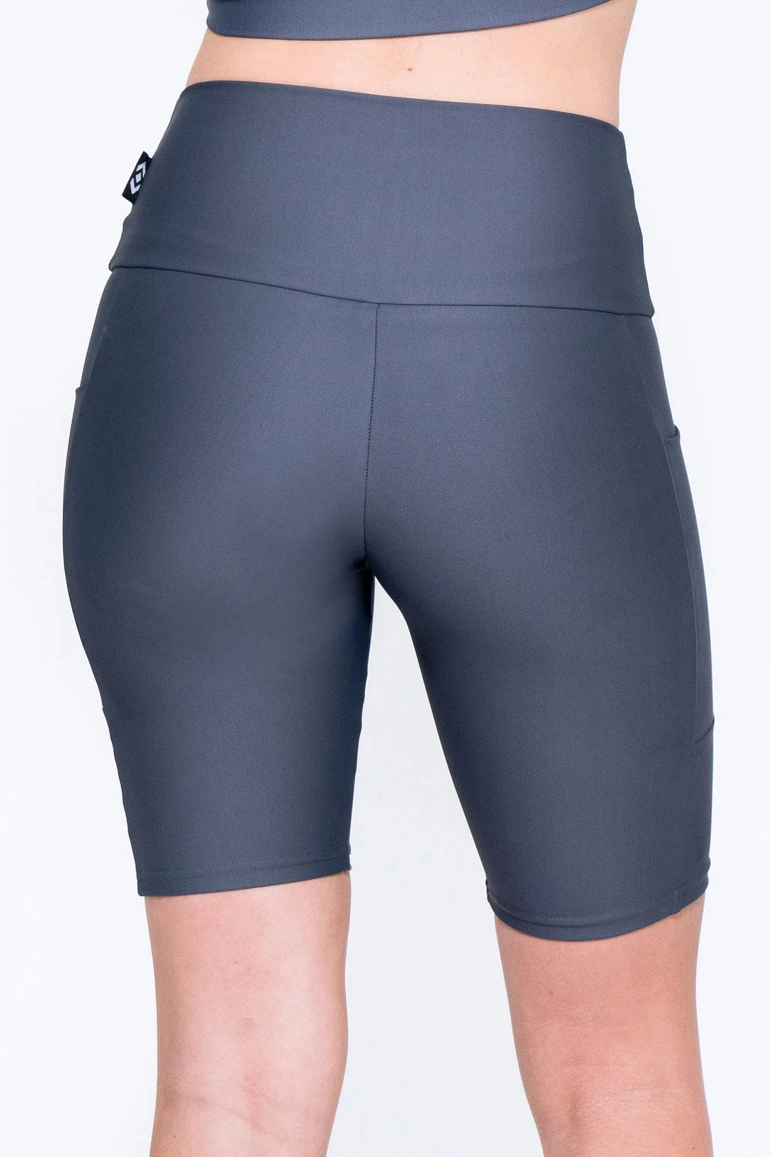 Performance Panel Pocket High Waisted Long Shorts - Mama Shark-Activewear-Exoticathletica