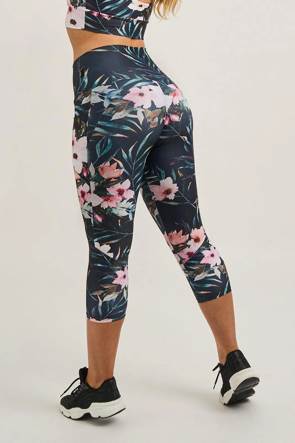 Performance Pocket Booty Shaper High Waisted Capri Leggings - Exotic At Heart-Activewear-Exoticathletica