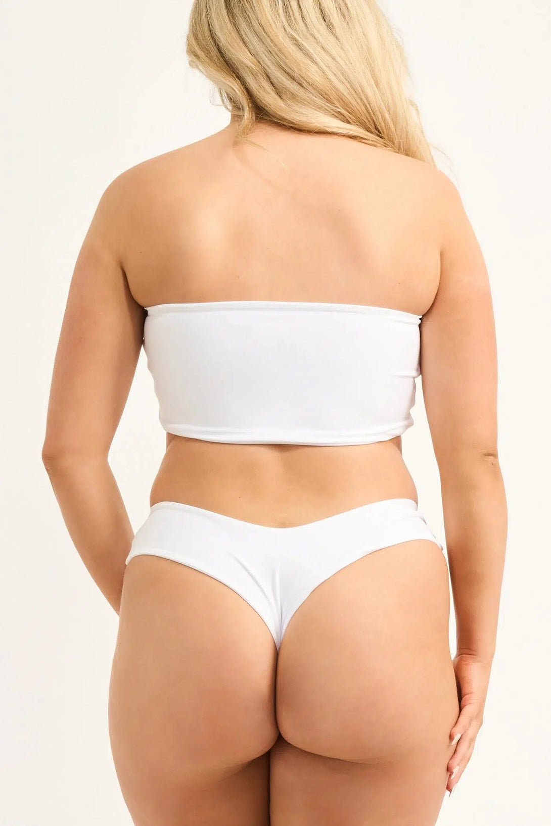 Performance Reversible Bandeau Bikini Top - White-Activewear-Exoticathletica