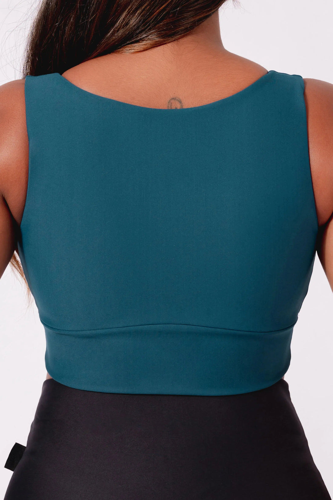 Performance Reversible Comfort Crop Top - Dark Teal-Activewear-Exoticathletica