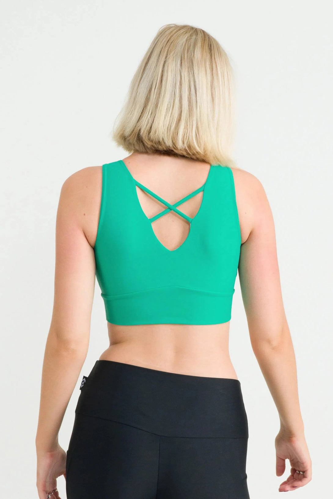 Performance Reversible Comfort Crop Top - Jade-Activewear-Exoticathletica