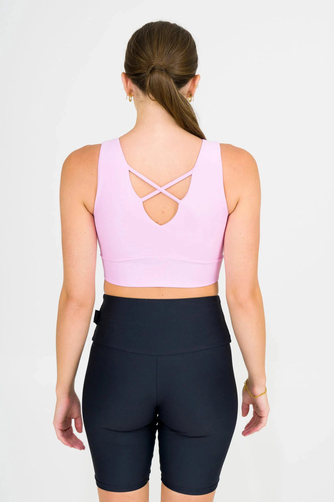 Performance Reversible Comfort Crop Top - Pastel Pink-Activewear-Exoticathletica