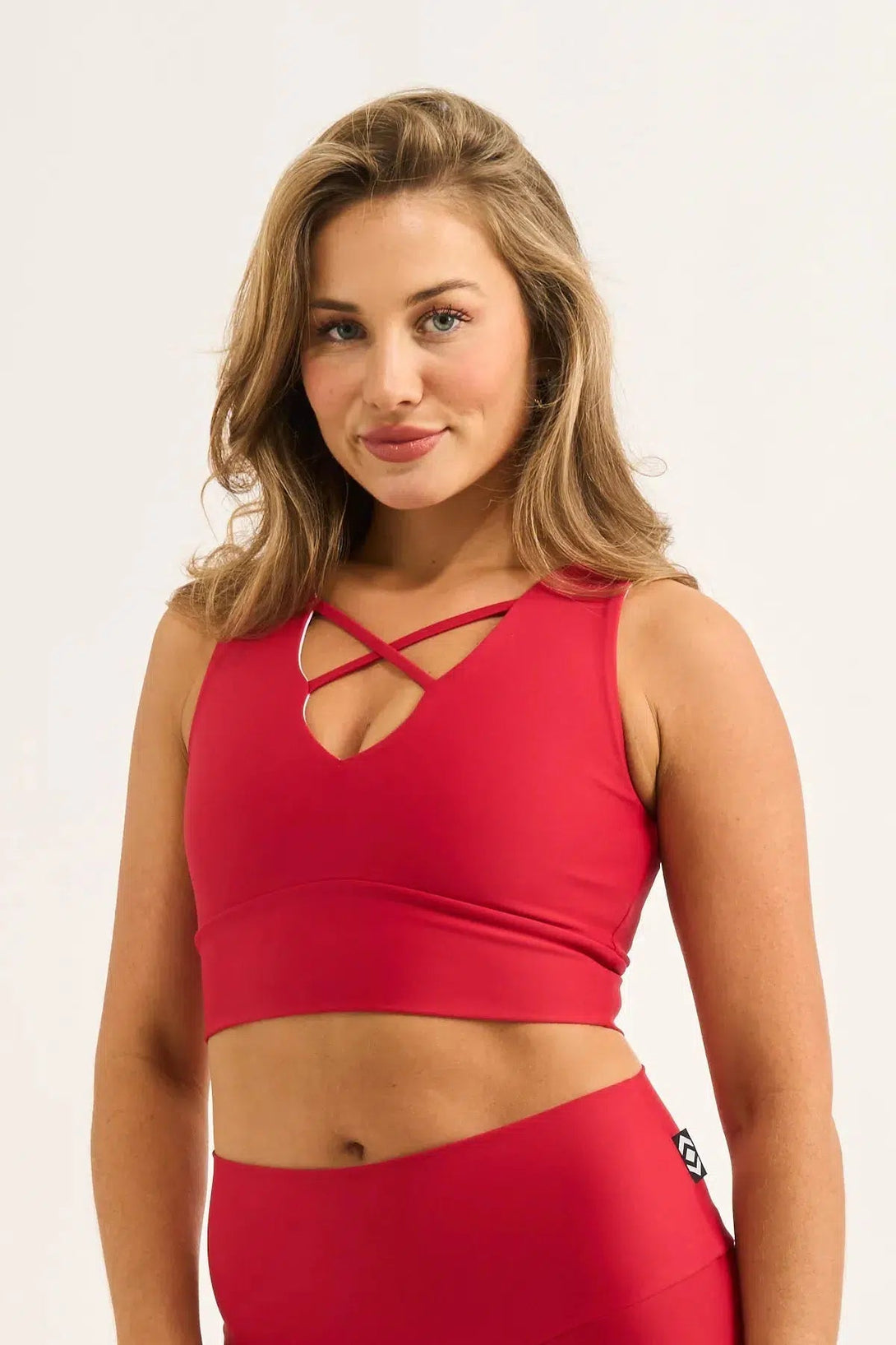 Performance Reversible Comfort Crop Top - Red-Activewear-Exoticathletica