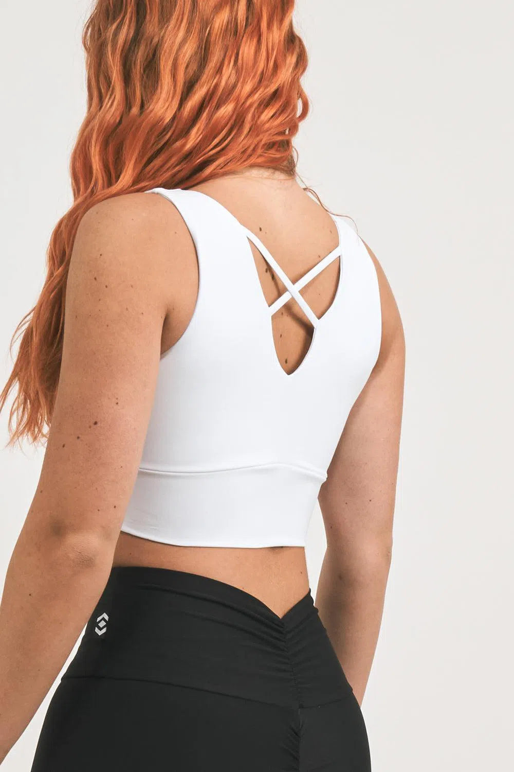 Performance Reversible Comfort Crop Top - White-Activewear-Exoticathletica