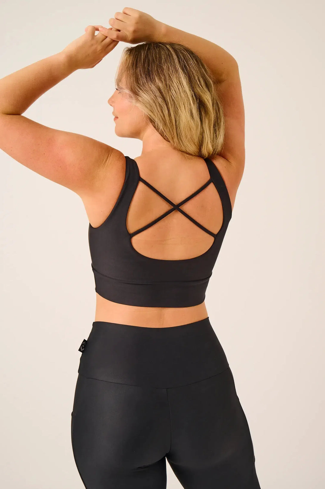 Performance Scoop Neck Comfort Crop Top - Black-Activewear-Exoticathletica