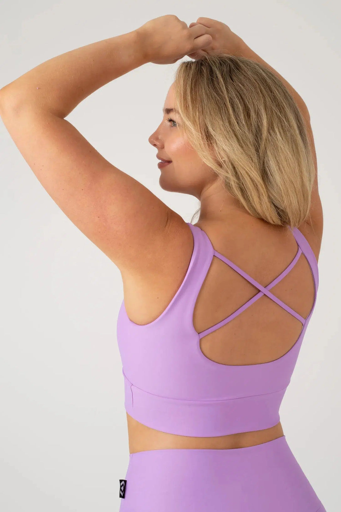 Performance Scoop Neck Comfort Crop Top - Lilac-Activewear-Exoticathletica